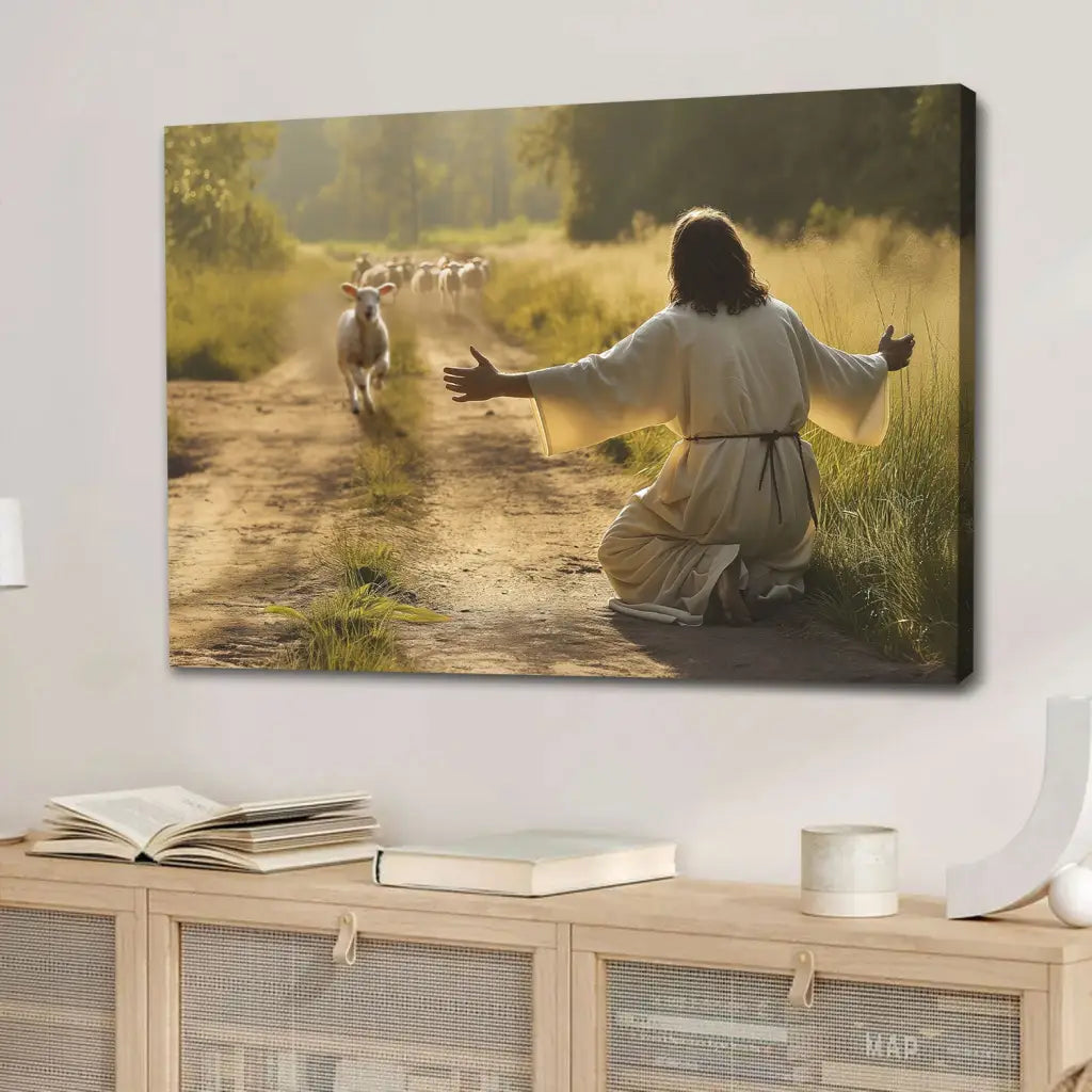 Lamb Runs to Jesus Wall Art