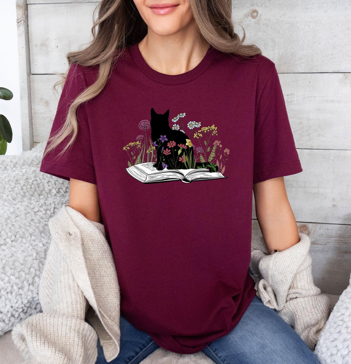 Cat Book Tee New
